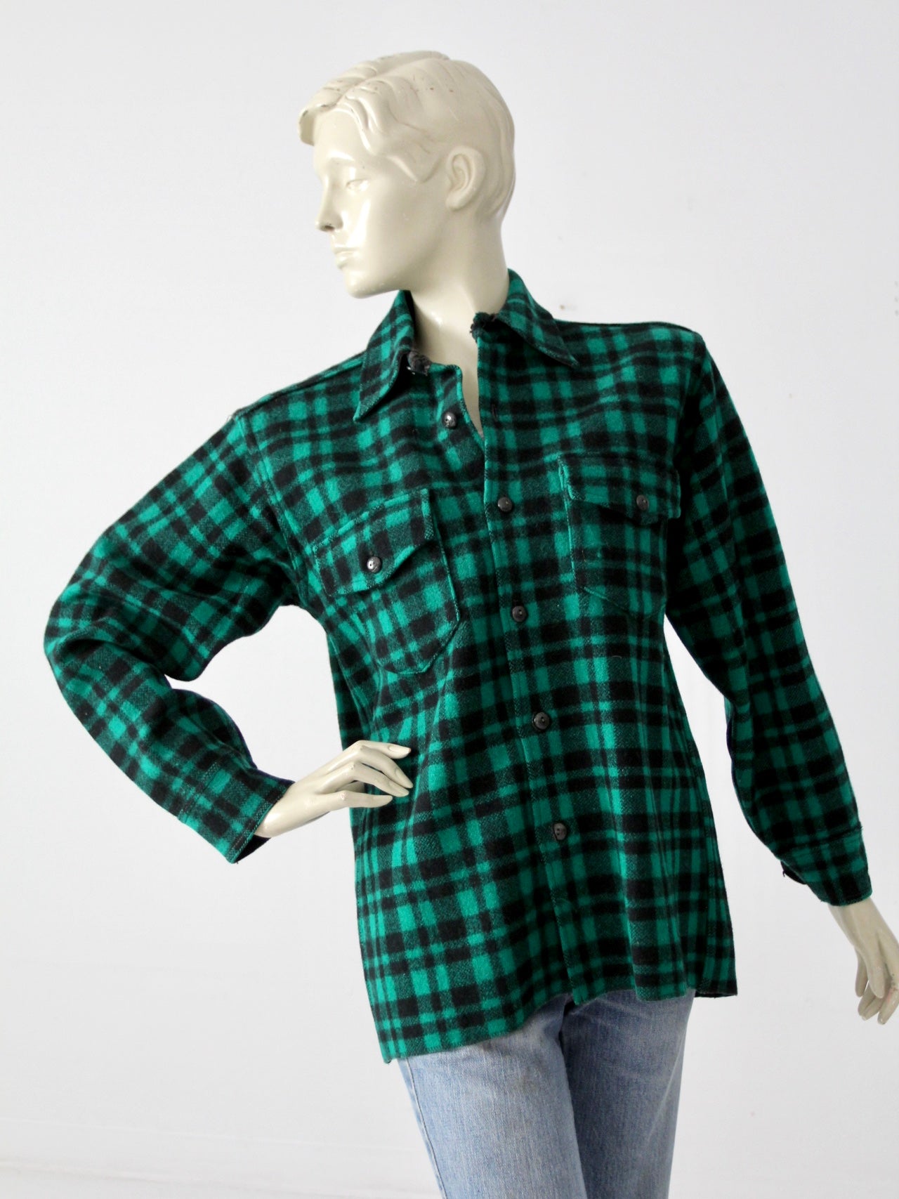 vintage 50s GWG wool plaid shirt