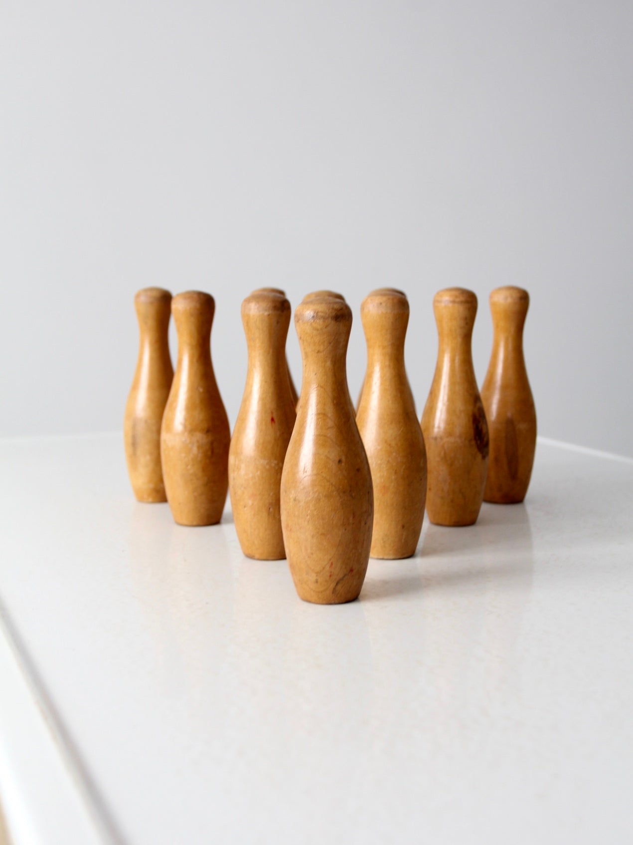 antique wooden skittles