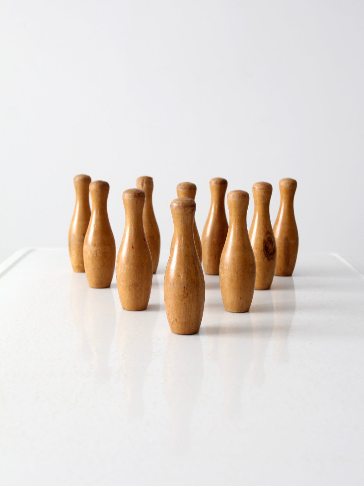 antique wooden skittles