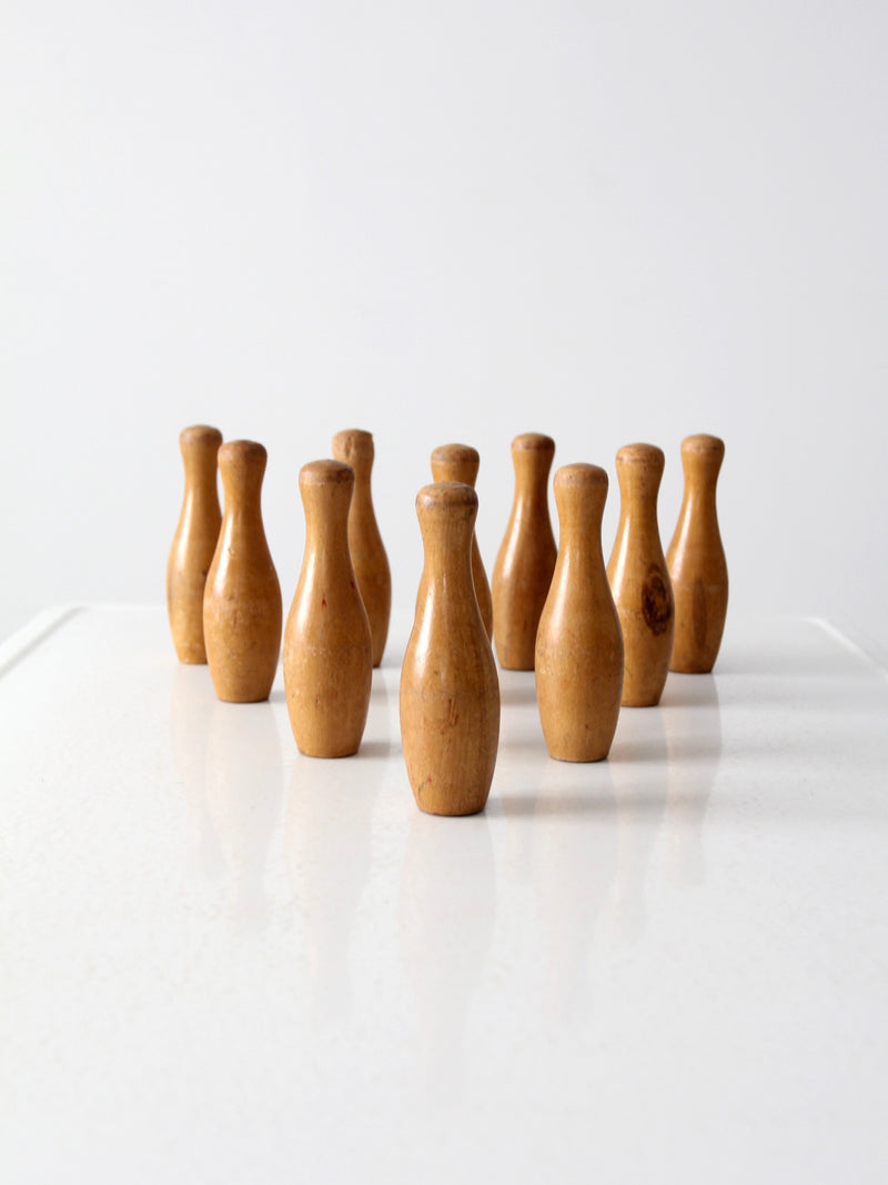 antique wooden skittles