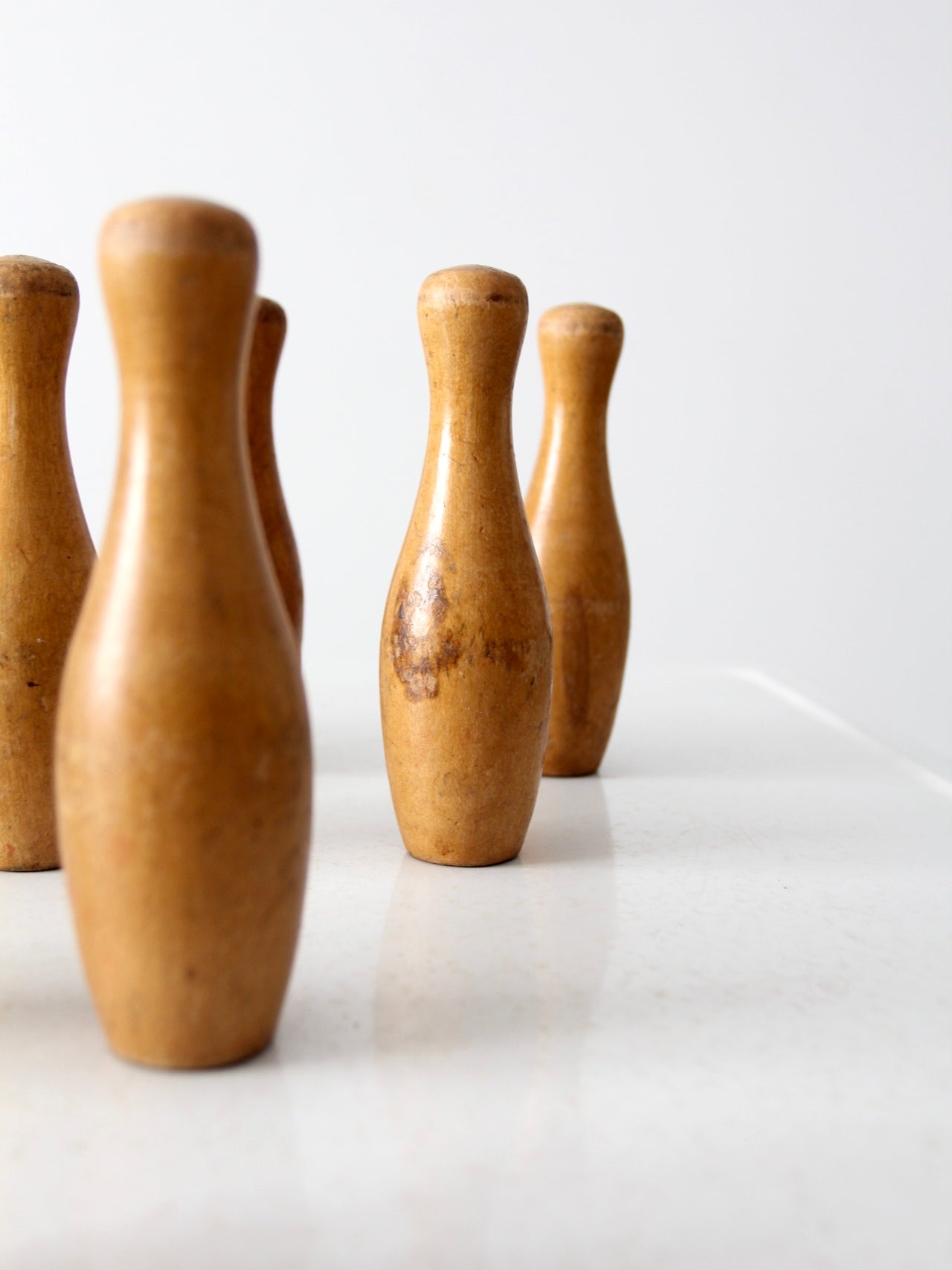 antique wooden skittles