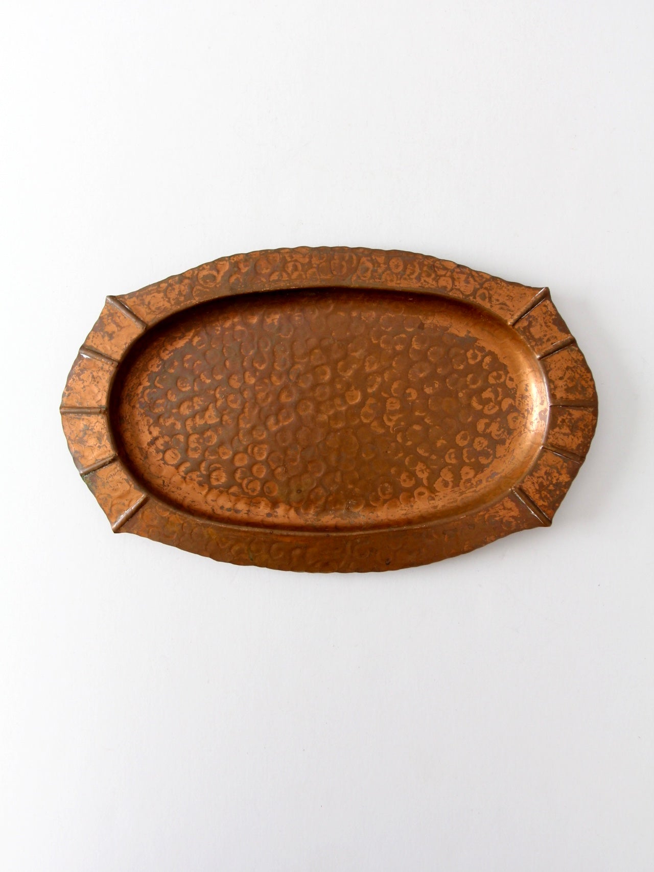 vintage Schaefer's hammered copper tray