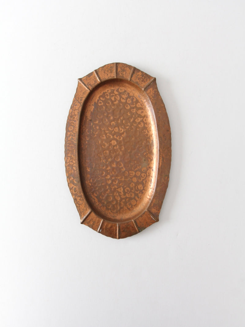 vintage Schaefer's hammered copper tray