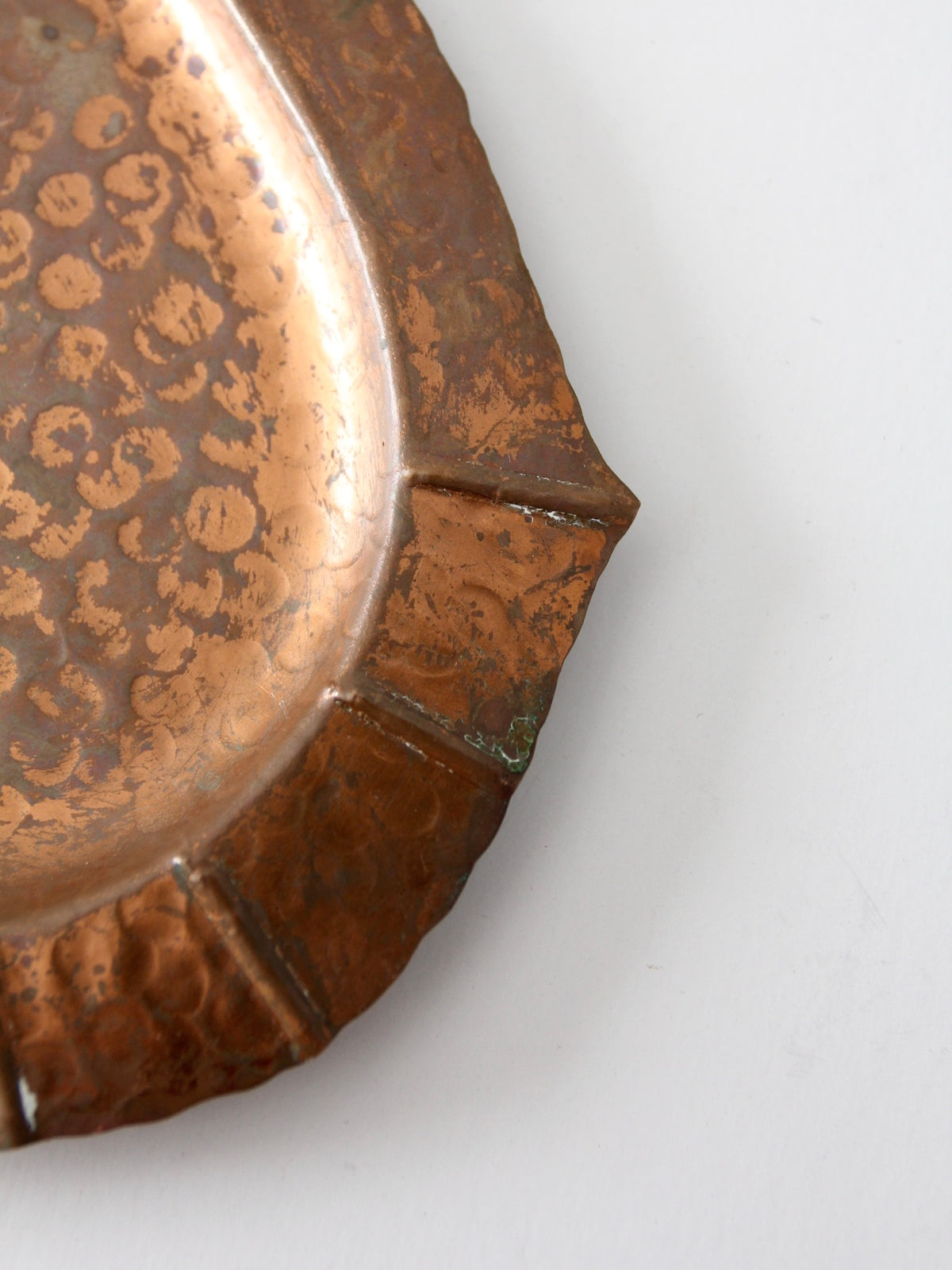 vintage Schaefer's hammered copper tray