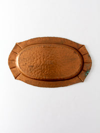 vintage Schaefer's hammered copper tray