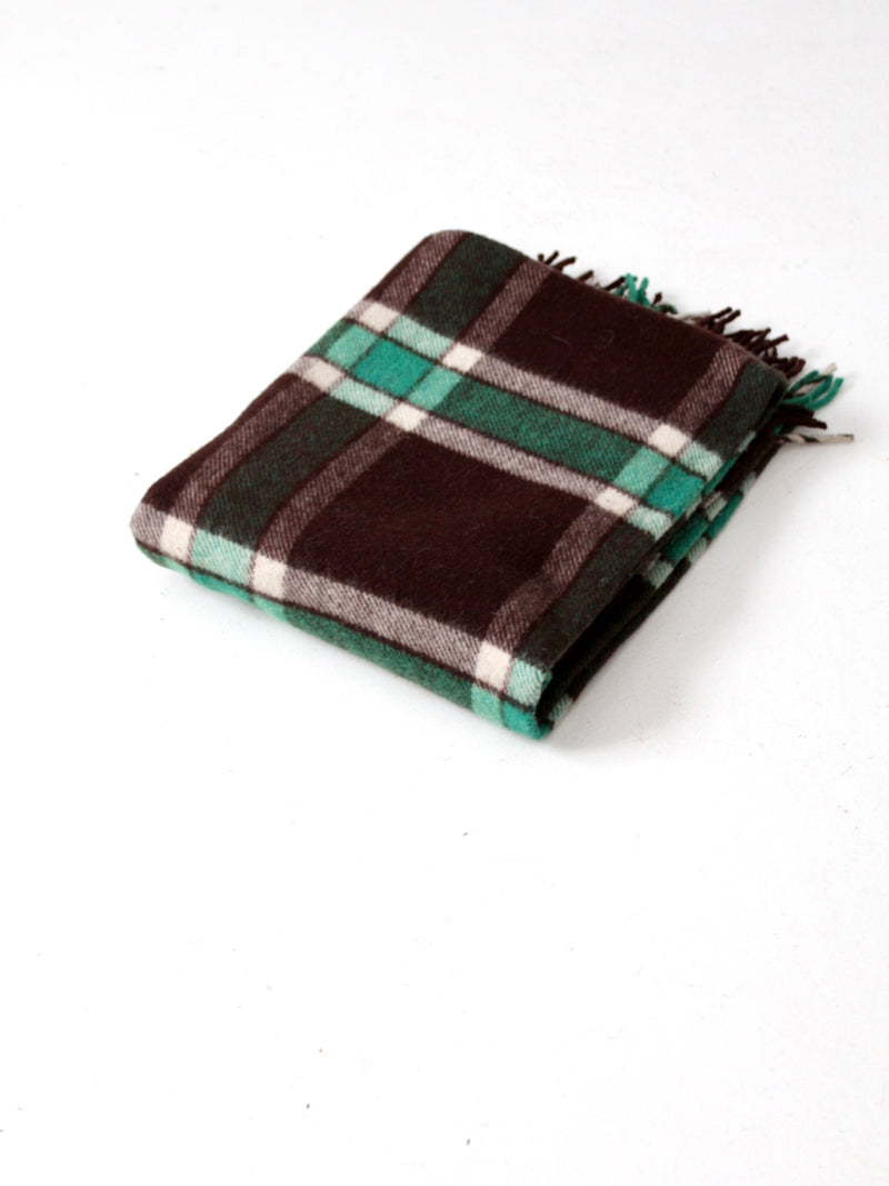 vintage plaid wool blanket