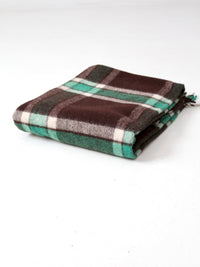 vintage plaid wool blanket