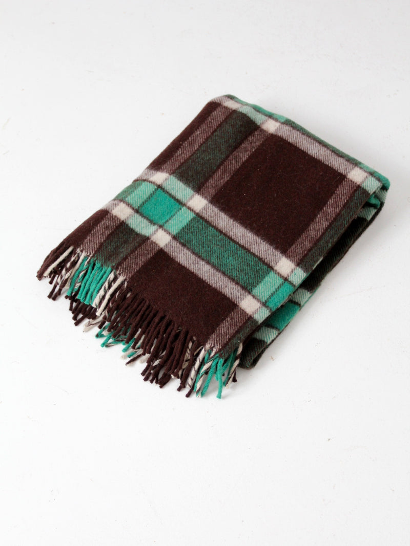 vintage plaid wool blanket