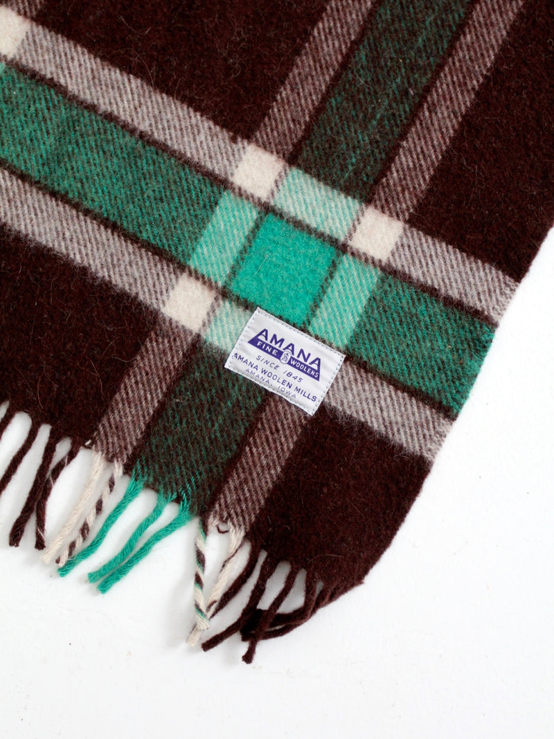 vintage plaid wool blanket