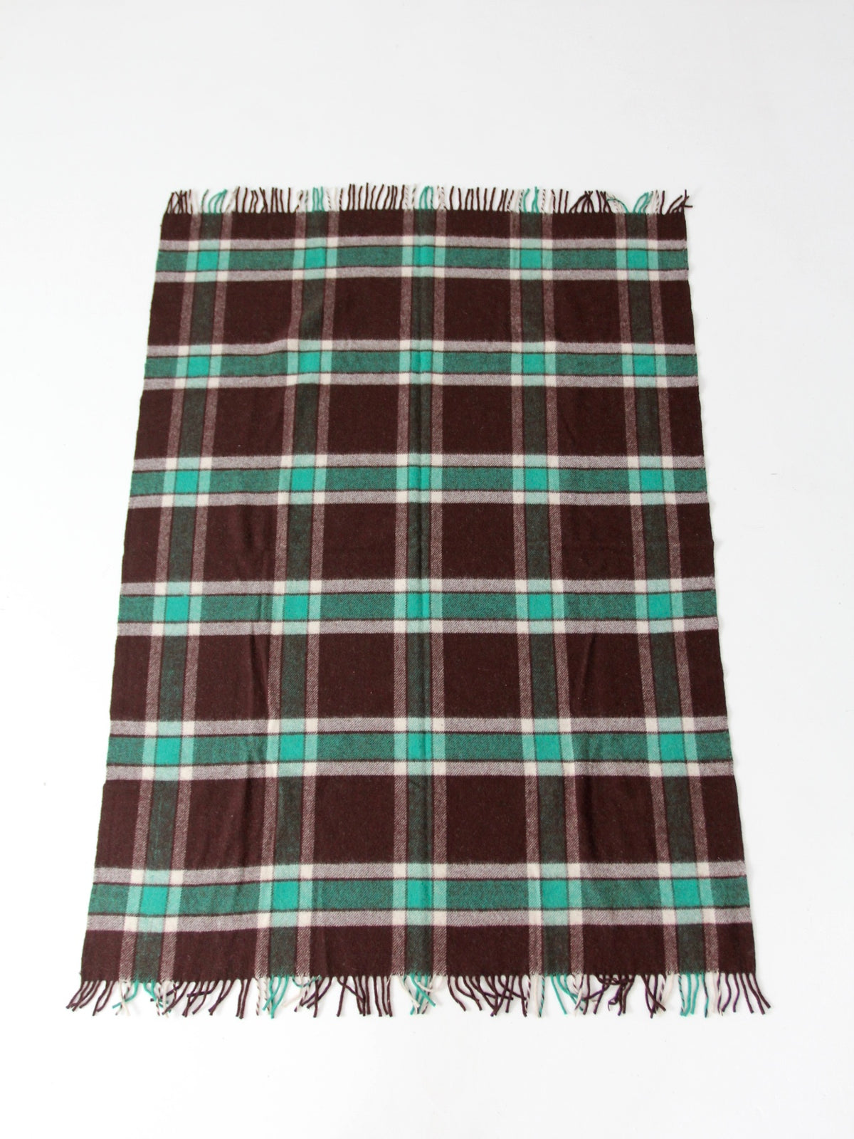 vintage plaid wool blanket