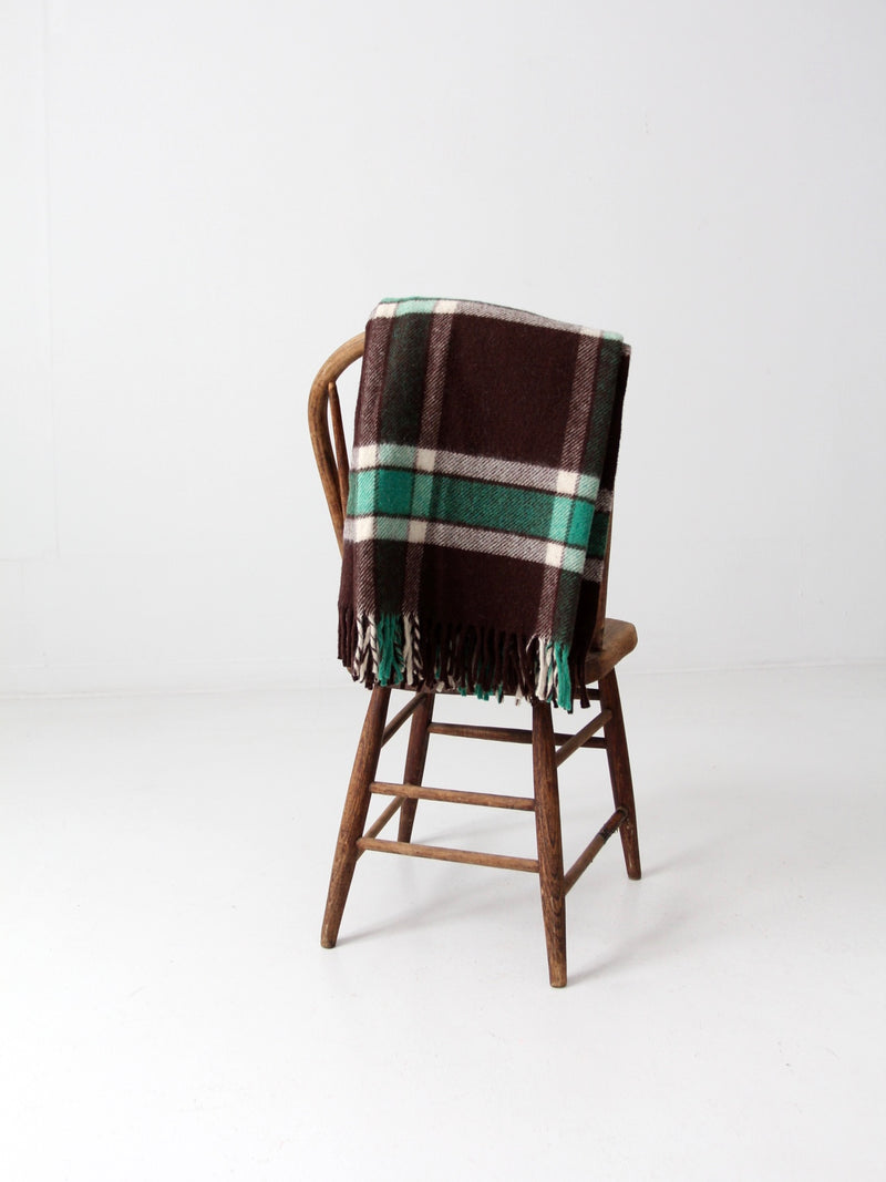 vintage plaid wool blanket