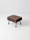 vintage wooden low stool