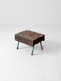 vintage wooden low stool