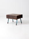 vintage wooden low stool