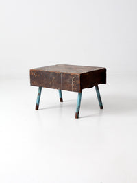 vintage wooden low stool