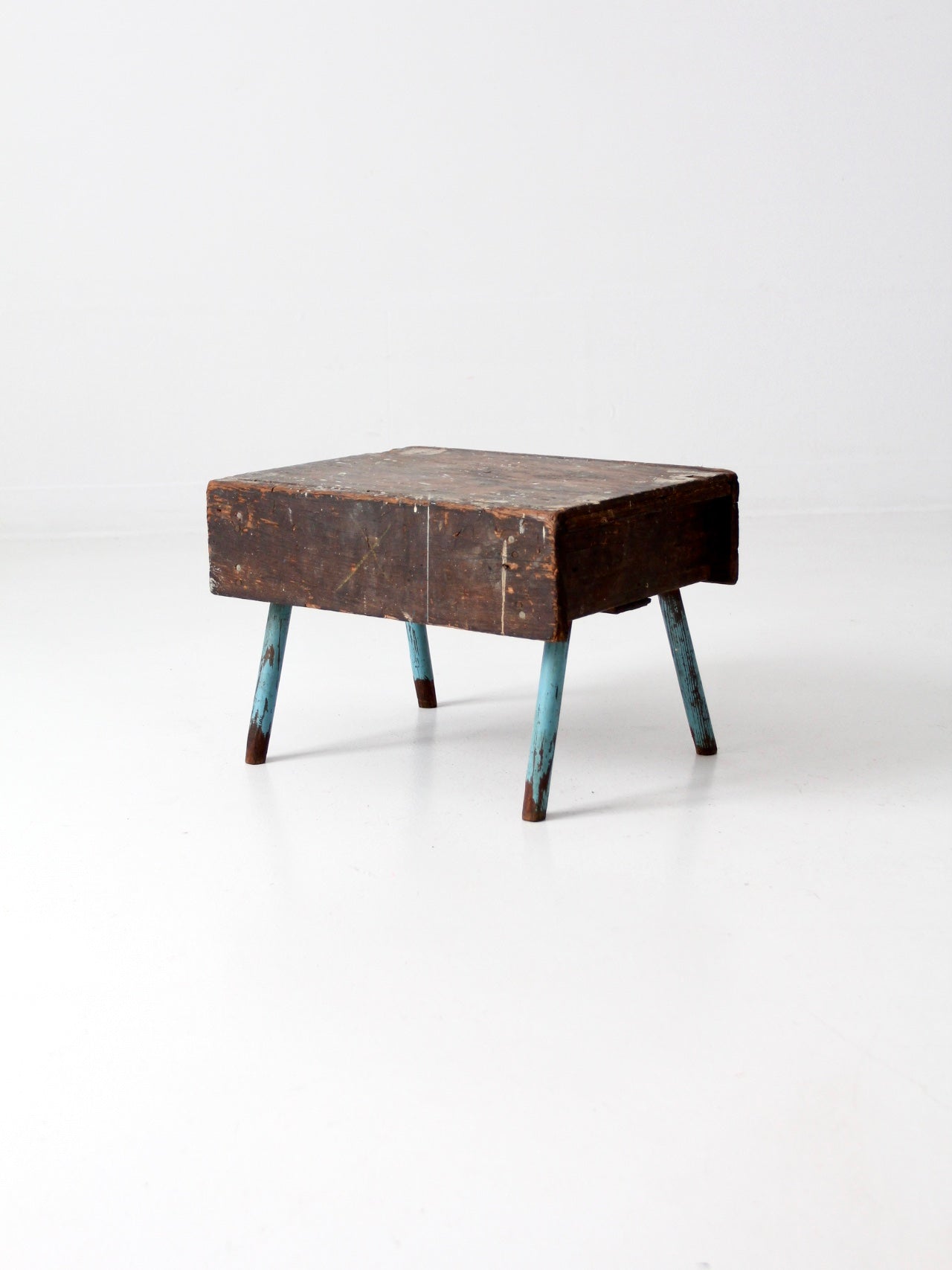 vintage wooden low stool