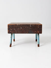 vintage wooden low stool
