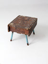 vintage wooden low stool