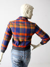 vintage plaid wool bomber jacket