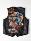 vintage painted biker vest