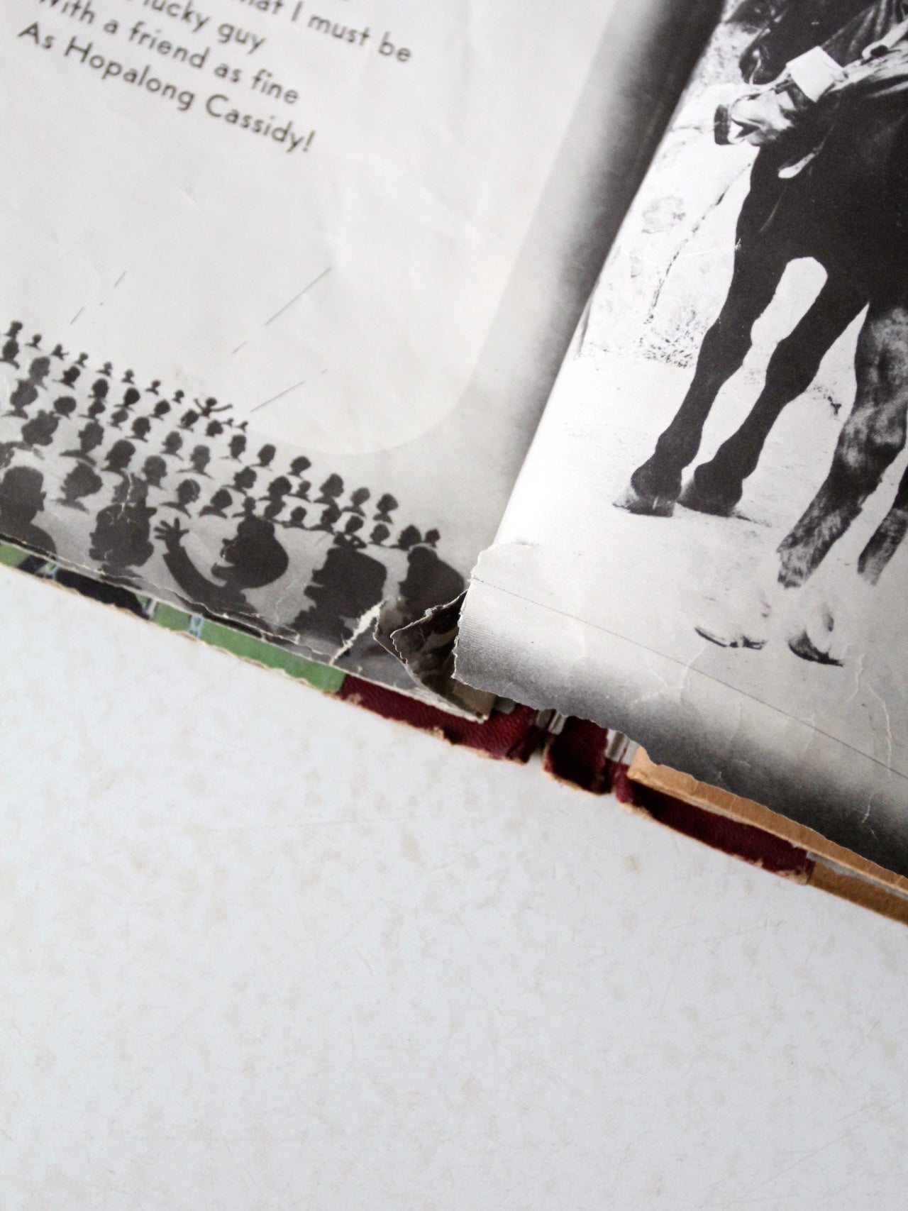 1950s Hoplalong Cassidy boots and record book