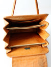 vintage tooled leather satchel