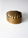 vintage brass seashell box