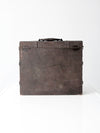 vintage divided leather tote