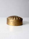 vintage brass seashell box