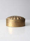 vintage brass seashell box