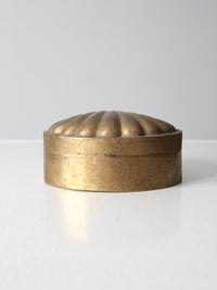vintage brass seashell box