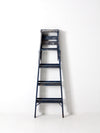 vintage blue wooden ladder