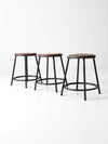 vintage industrial stools - set of 3