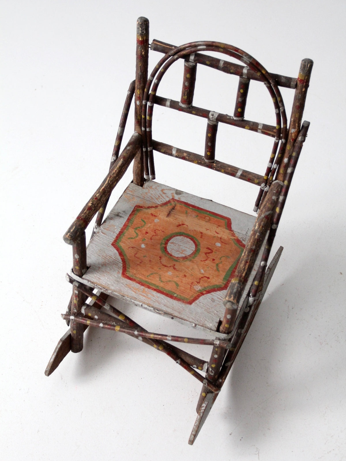 antique folk art children's chair