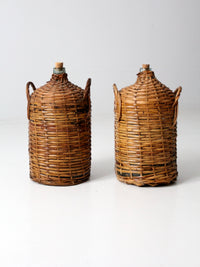 antique demijohn pair