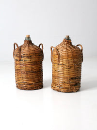 antique demijohn pair