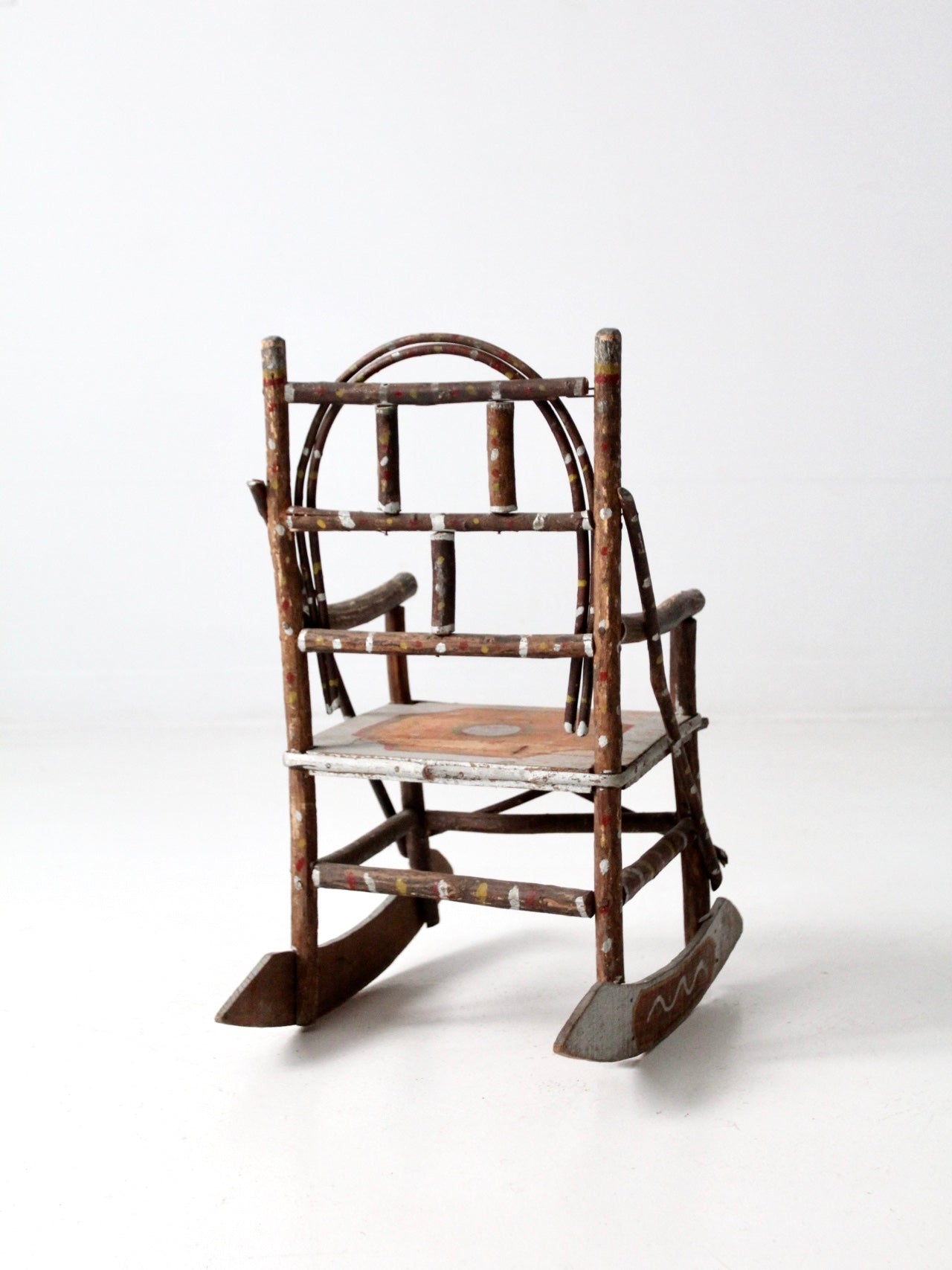antique folk art children's chair