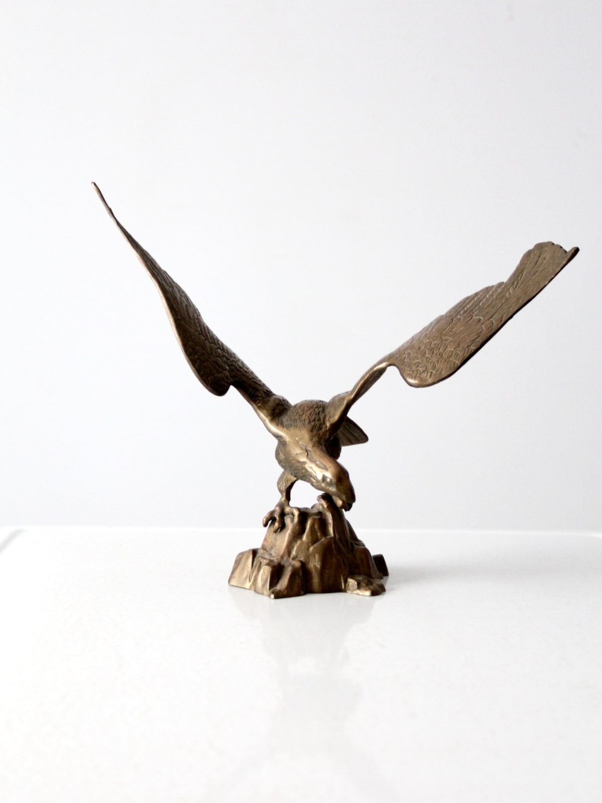 vintage brass American eagle statue