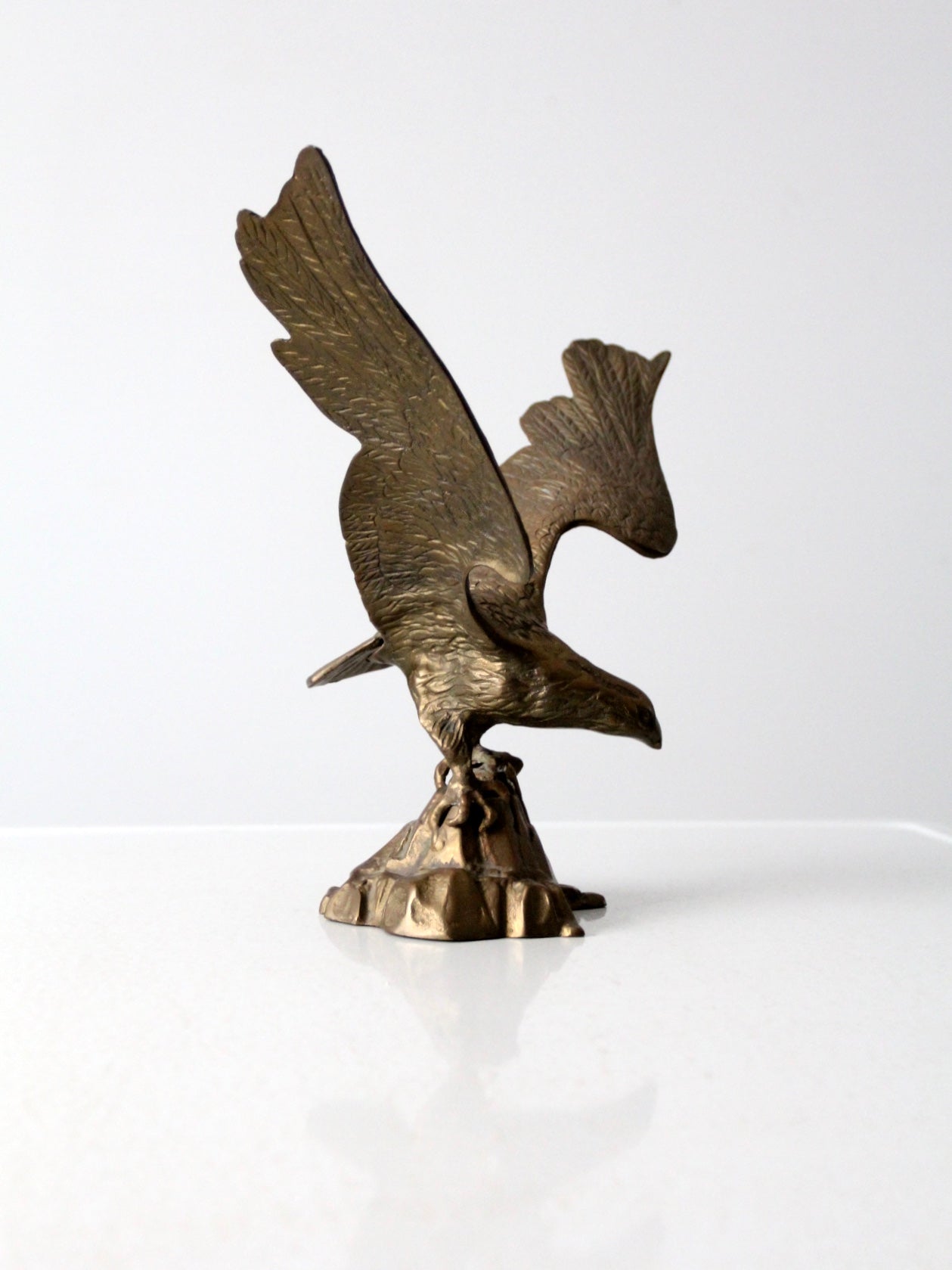 vintage brass American eagle statue