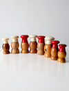 mid-century wood salt & pepper shakers