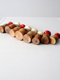 mid-century wood salt & pepper shakers
