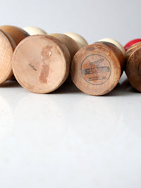 mid-century wood salt & pepper shakers