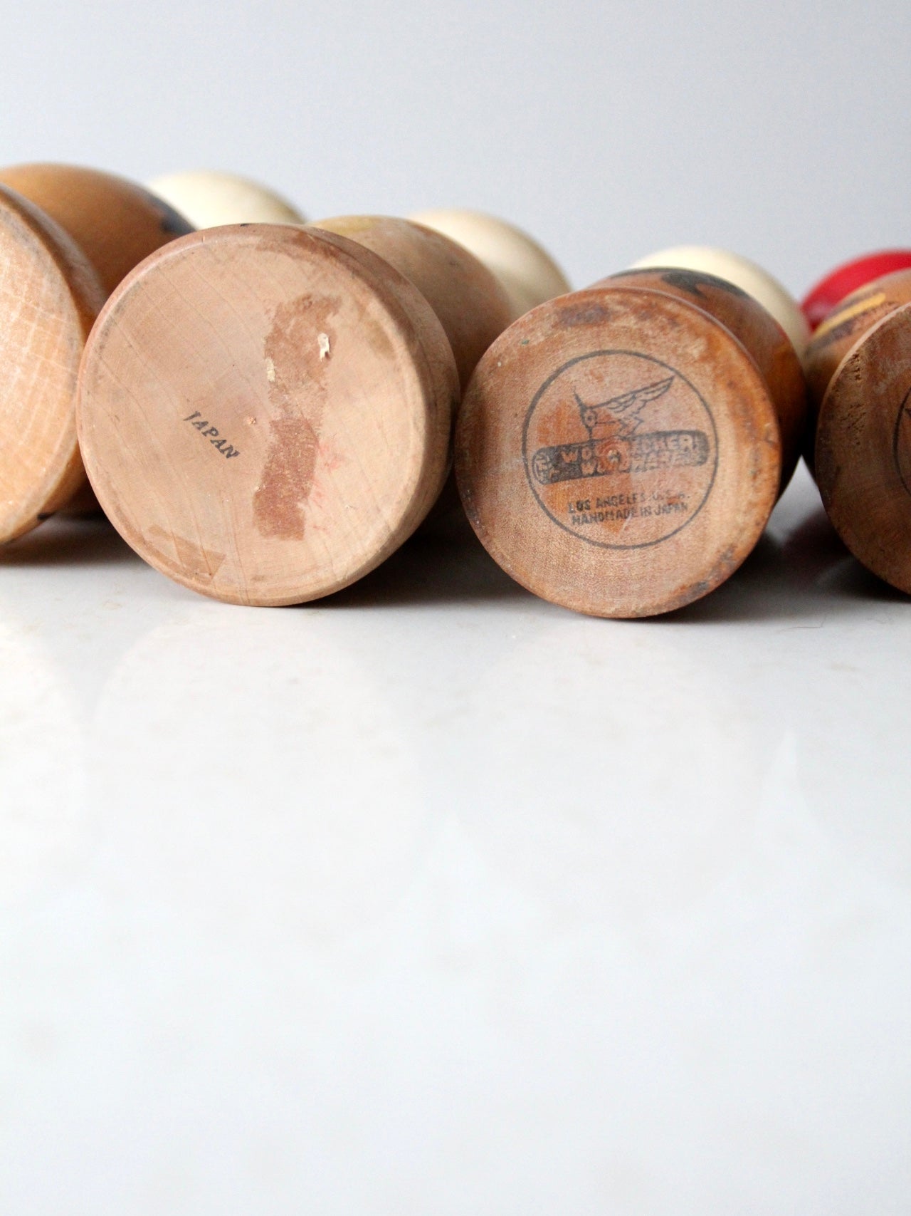 mid-century wood salt & pepper shakers