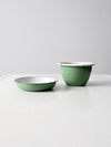 vintage Swedish enamelware bowls set/2