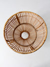 mid-century rattan basket