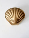 vintage brass seashell box