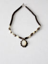 vintage beaded pendant necklace