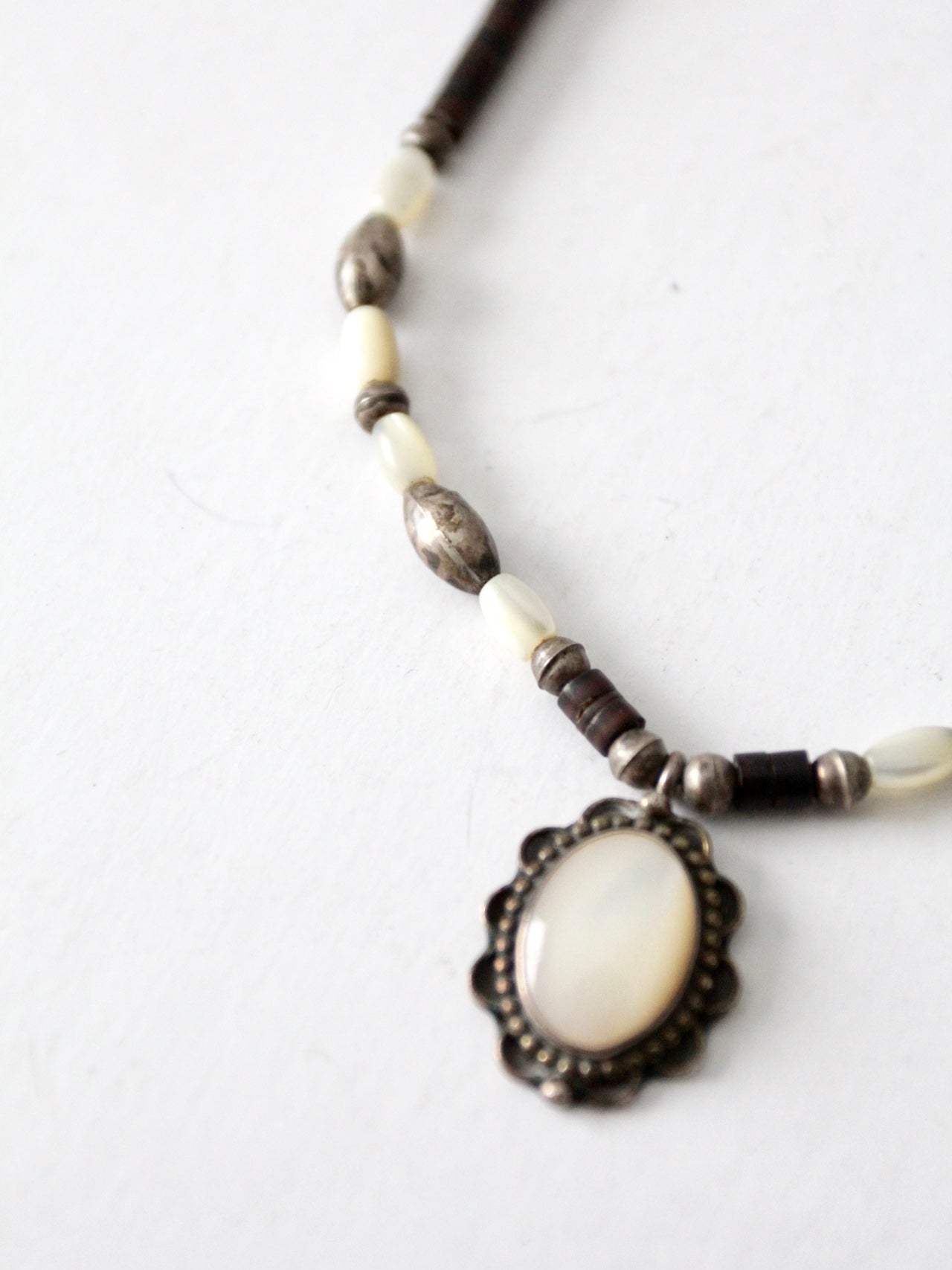 vintage beaded pendant necklace