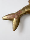 mid-century brass dolphin wall sculpture