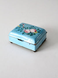 antique Chinese cloissone box and matchbox holder